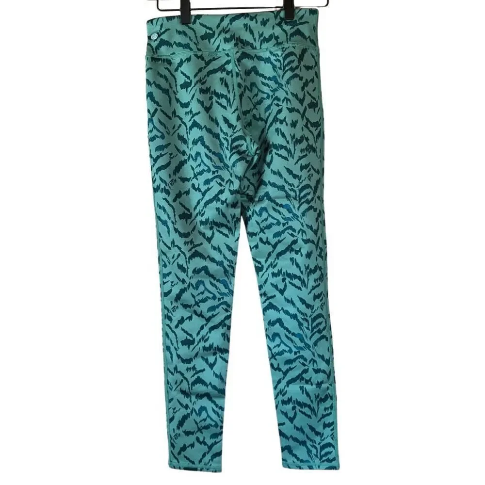 Zella Live In Leggings Green Zebra Print Big Girls / Juniors Size  XL